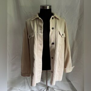 Cream corduroy jacket from Zara